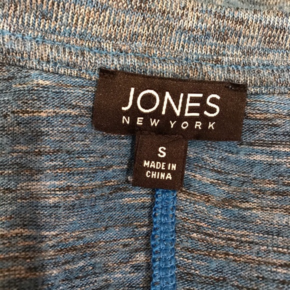 Jones New York Blue Knit Top Womens Size Small Long Sleeve - Picture 5 of 14
